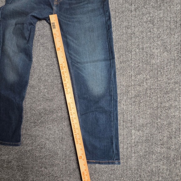 Levi Strauss 505 Mens Jeans 32x30 Dark Wash Straight Leg Waterless Denim - Picture 6 of 8